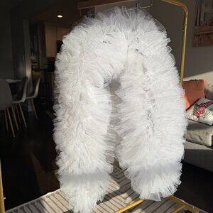 Huge Tulle White Boa